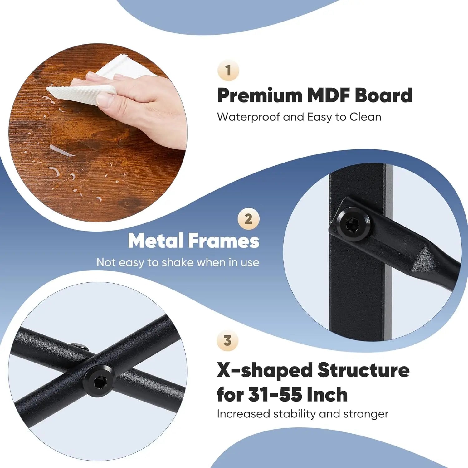 32-inch Modern Home Office Desk, X-Shaped Reinforcement Study Table for Bedroom Writing