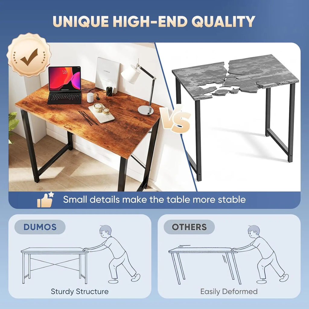 32-inch Modern Home Office Desk, X-Shaped Reinforcement Study Table for Bedroom Writing